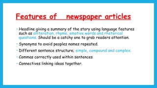 Year 7 Feature Article Example YEAR 7 NOTES English updated version.pptx