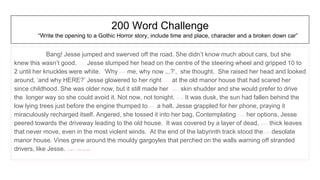200 word writing challenge - introduction | PPT