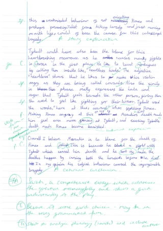 Year 8 blame essay Sarah