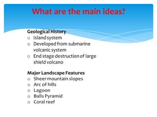 Year 8 geography landscapes and landforms | PPTX