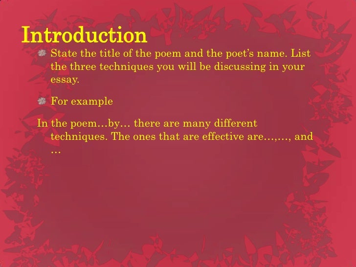 Poetry introduction essay