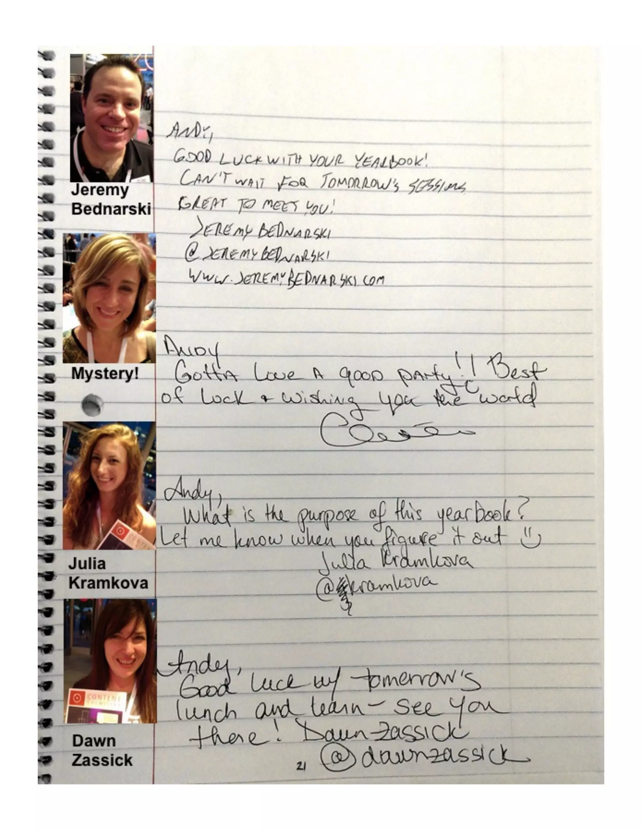 How to Meet Everybody at an Event, My CMW Yearbook by Andy Crestodina