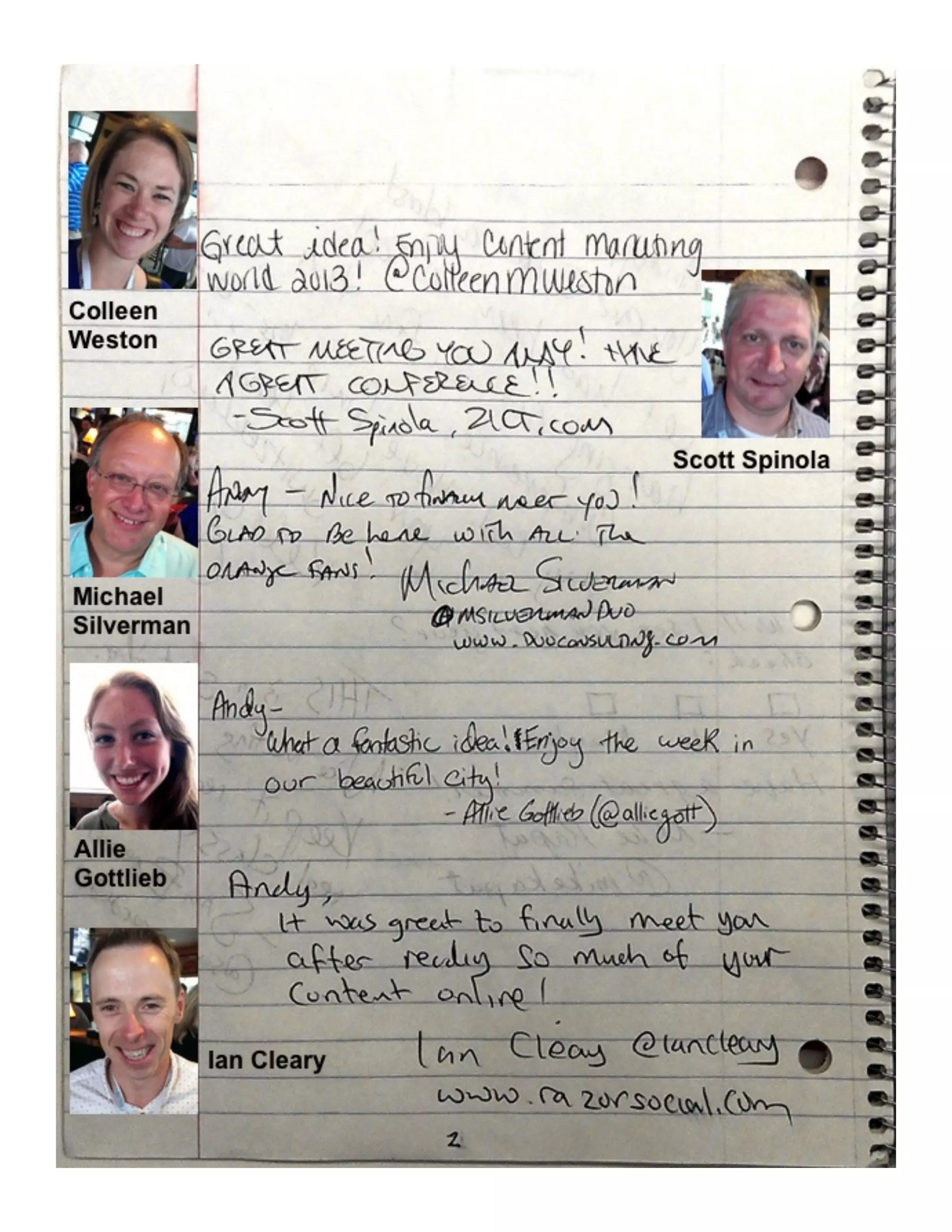 How to Meet Everybody at an Event, My CMW Yearbook by Andy Crestodina