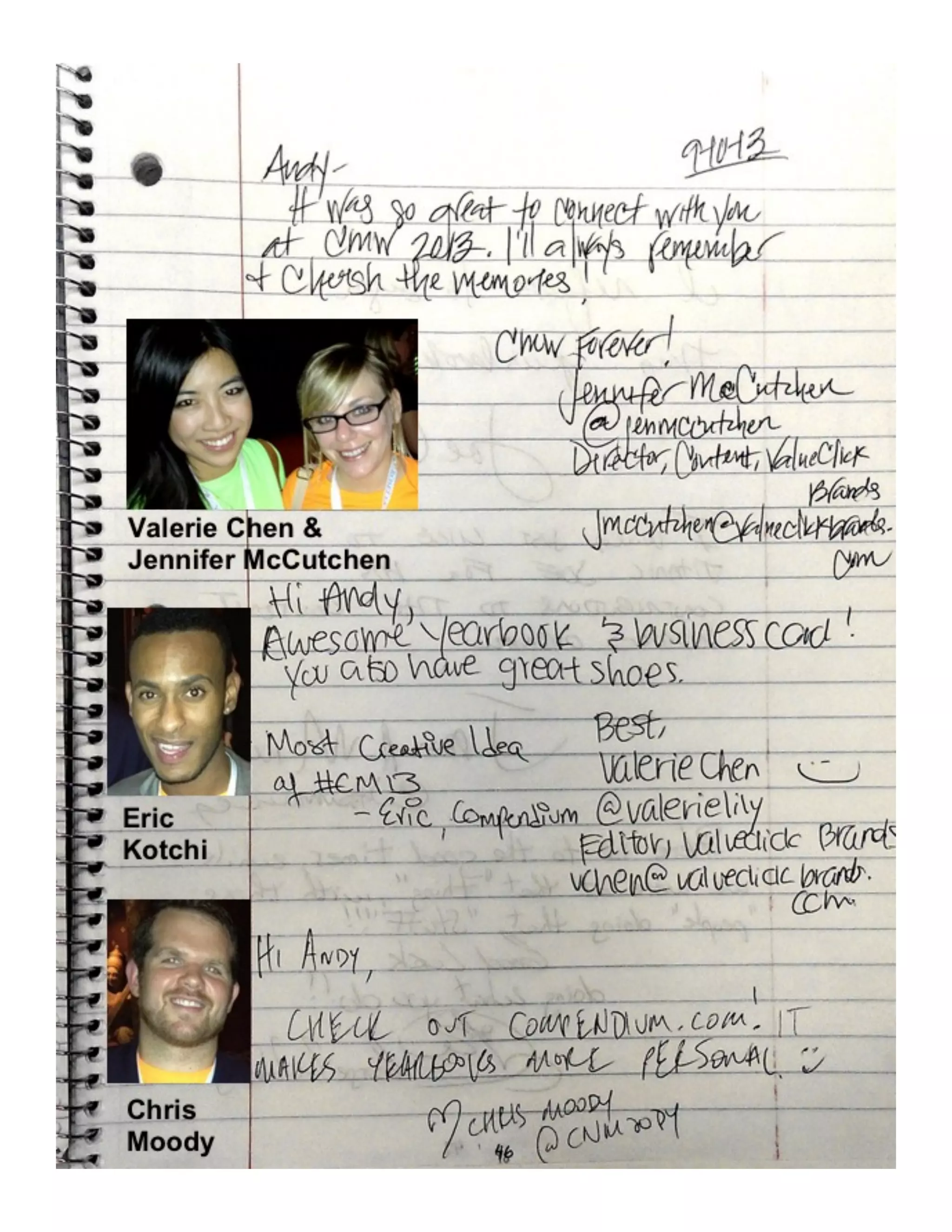 How to Meet Everybody at an Event, My CMW Yearbook by Andy Crestodina
