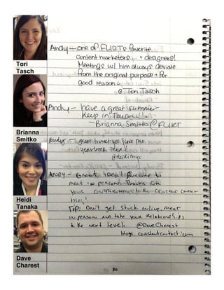How to Meet Everybody at an Event, My CMW Yearbook by Andy Crestodina