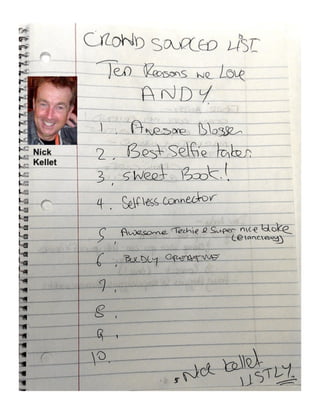 How to Meet Everybody at an Event, My CMW Yearbook by Andy Crestodina
