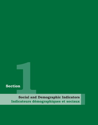 1
28




     Section

             Social and Demographic Indicators
         Indicateurs démographiques et sociaux




       African Statistical Yearbook 2011 / Annuaire Statistique pour l'Afrique 2011
 