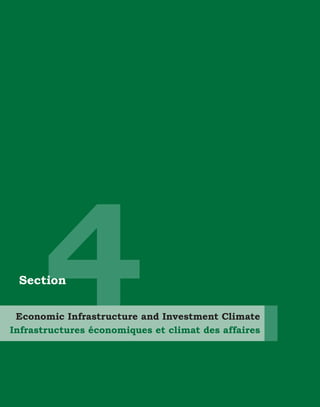 4
66




     Section

 Economic Infrastructure and Investment Climate
Infrastructures économiques et climat des affaires




       African Statistical Yearbook 2011 / Annuaire Statistique pour l'Afrique 2011
 
