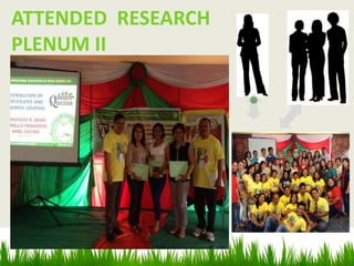 ATTENDED RESEARCH
PLENUM II
 