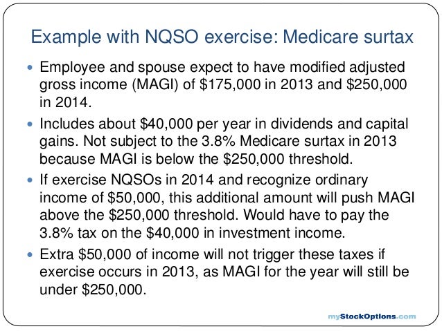 Stock options tax rate 2013