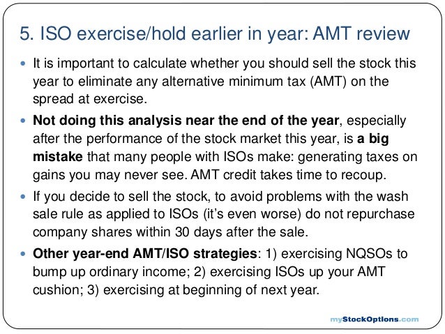 Iso stock options amt