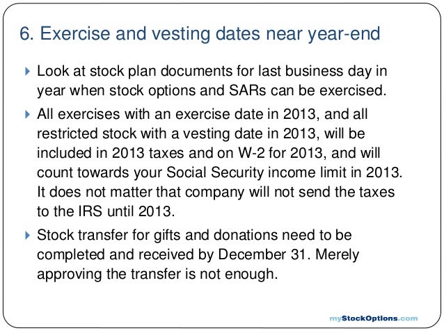 Stock options tax rate 2013