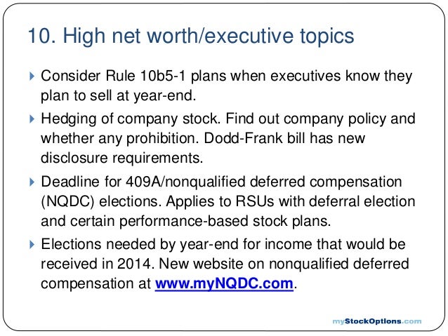 10b5 1 stock options