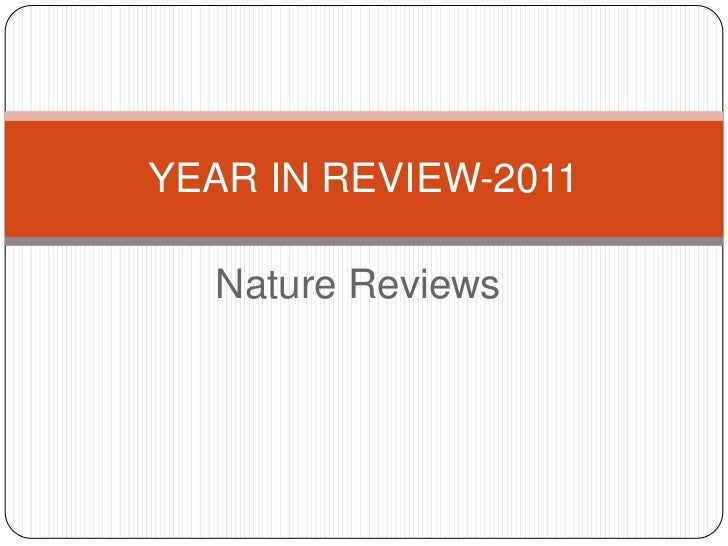 Year in review 2011Nature reviews