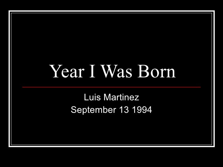 Year I Was Born Powerpoint