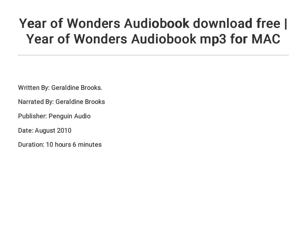 year of wonders