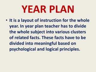 Year plan