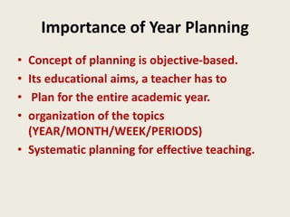 Year plan