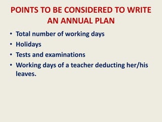 Year plan