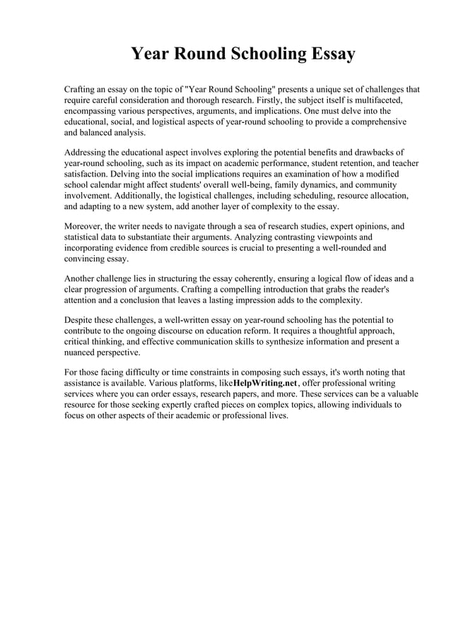 Year Round Schooling Essay pdf year-round-schooling-essay-pdf
