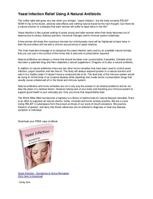 Can ampicillin treat yeast infection early