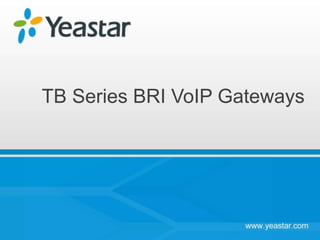 TB Series BRI VoIP Gateways
 