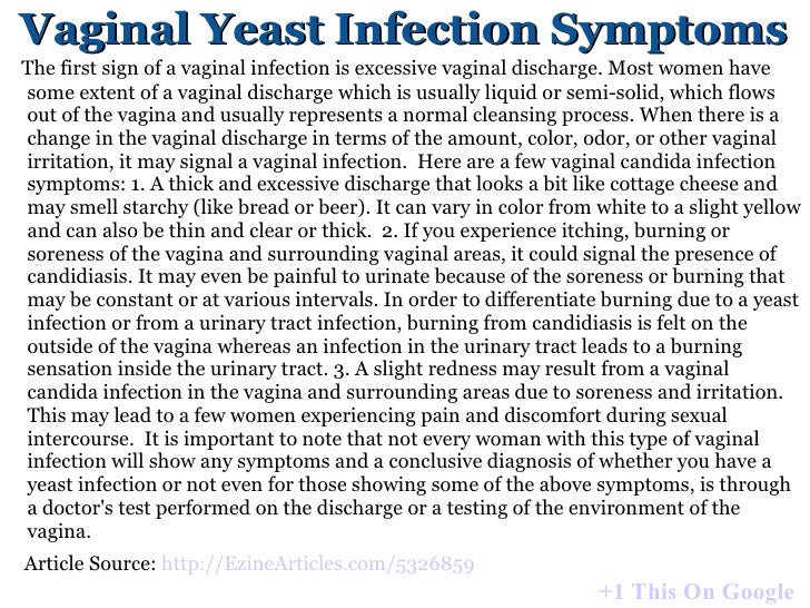 Yeast Infection Symptoms