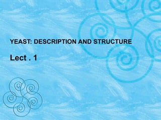 YEAST: DESCRIPTION AND STRUCTURE
Lect . 1
 
