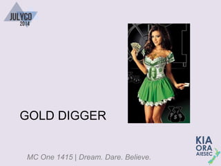 MC One 1415 | Dream. Dare. Believe.
GOLD DIGGER
 