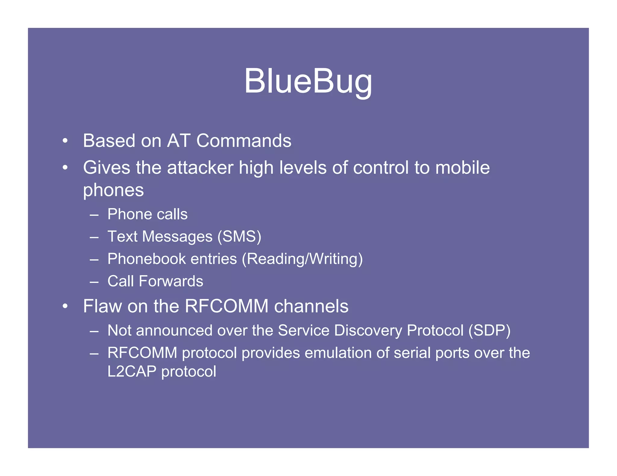 Bluetooth Vulnerabilities