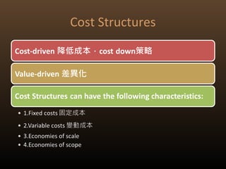 Cost Structures
 