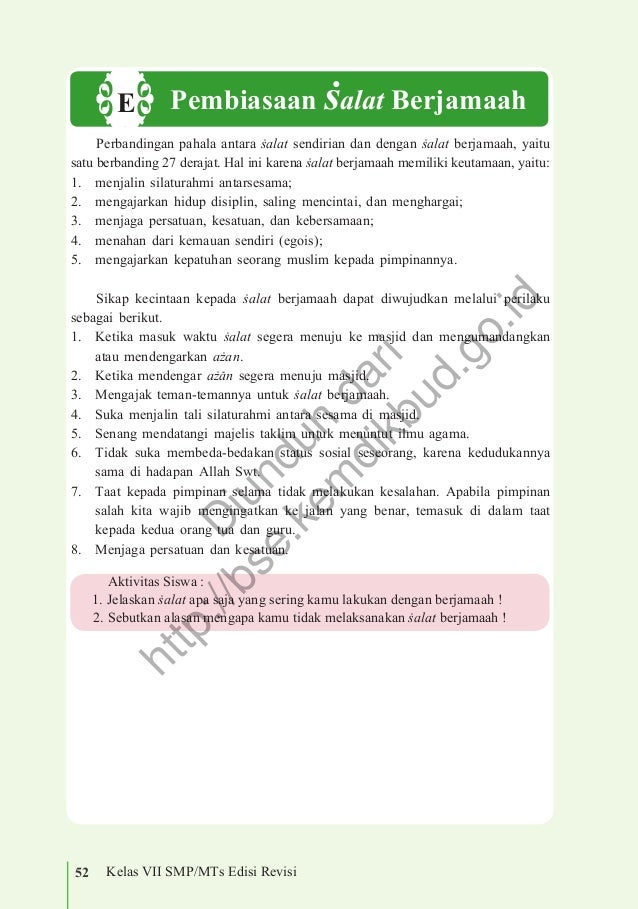 Kunci Jawaban Agama Islam Kelas 11 Bab 2 Aktivitas 14