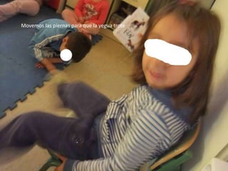 Movemos las piernas para que la yegua trote