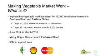 Making Vegetable Markets Work