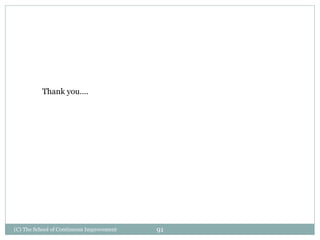 (C) The School of Continuous Improvement 91
Thank you….
 