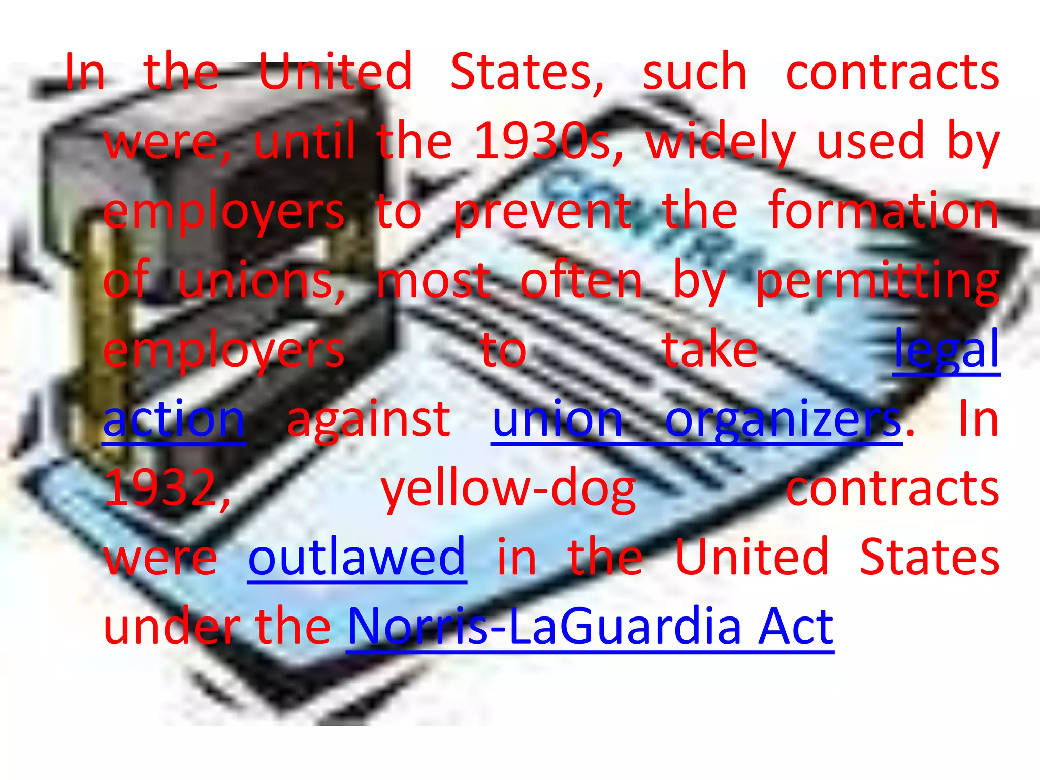 Yellow dog contract | PPTX