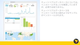 チュートリアルデータベースについては、
インストールすることを推奨しています
が、必須ではありません。
チュートリアルデータベースを
インストールすると図のようなサンプル
がインストールされます。
 