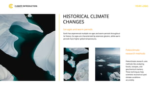 Climate Introduction Slideshow Background Yellow Informative Climate Change Presentation Template with Nature ...
