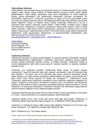 Yellow Medya TripAdvisor İşbirligi