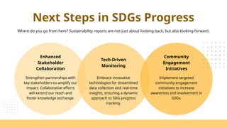 Yellow Minimalist Progress Report Sustainable Development Goals ...