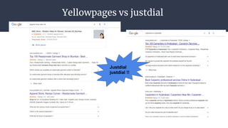 Yellowpages vs justdial
Justdial
justdial !!
 