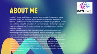 Comprehensive Website Maintenance and Development Services for Digital ...