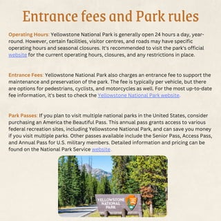 Yellowstone National Park trip planner | PDF