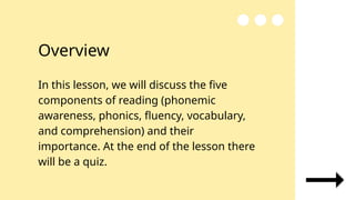 Understanding the Five Essential Components of Reading Skills ...