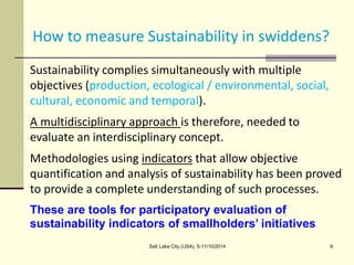 Assessing Sustainability of Swiddens systems in Tropical Forest Margins