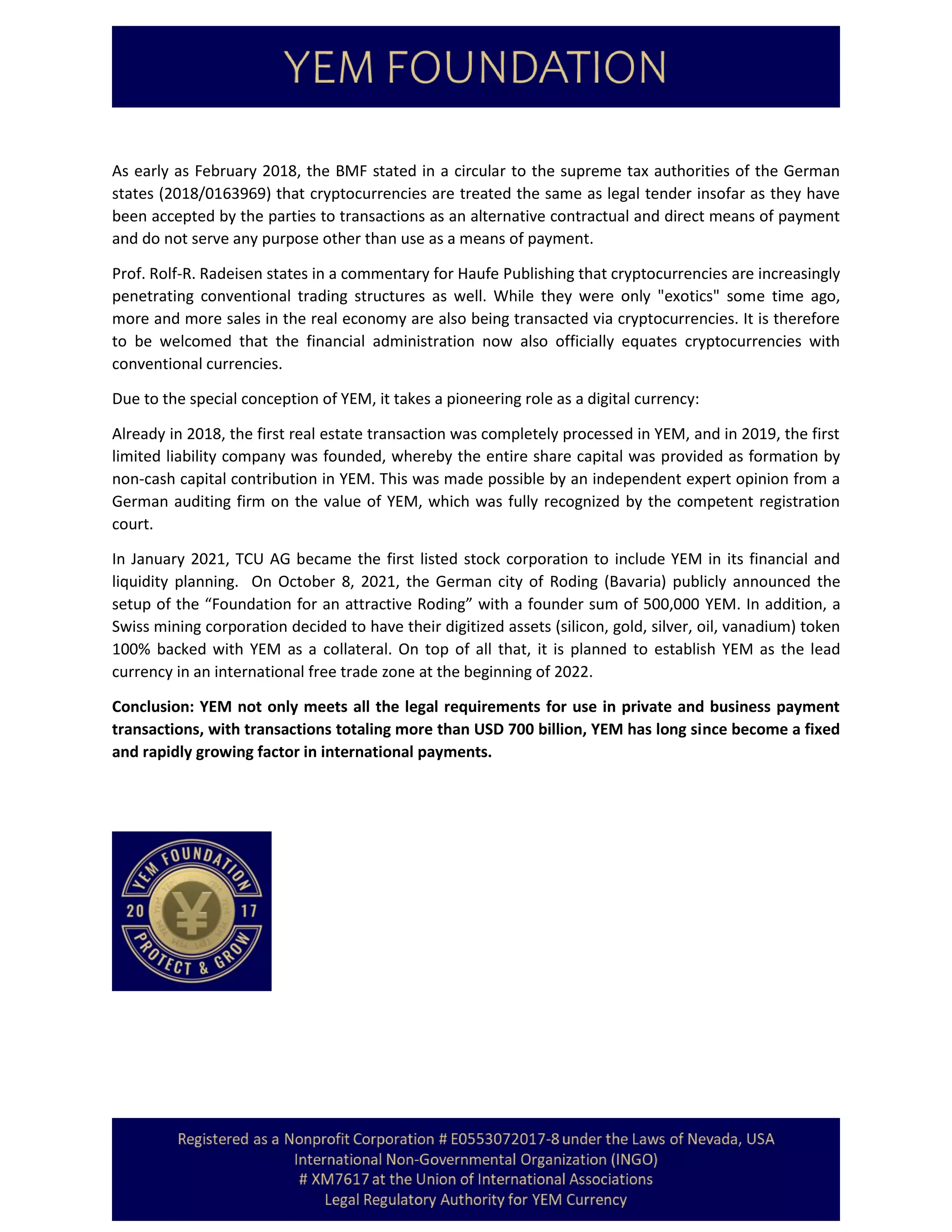 YEM Foundation Status (English) | PDF