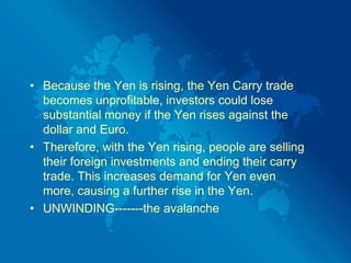 Where does the money go?North America, OECD Countries, Offshore centers(OFC’s), and Emerging Asia total 90% of this money.“Round Tripping Operation”		Moving money in different currencies and bringing it back to home Role of Caribbean OFC’s?		Hedge Fund established in Cayman Island