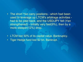            Hedge Fund StrategiesTrade on a basket on currencies.Build a portfolio on currencies such that loss in one can be made up by others.Complex Neural network based Algorithmic programming to time the entry/exit of trades.