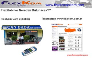 FlexKobi ’ler   N erede n Bulunacak ?? FlexKom  Cam Etiketleri İ nternet t en  www.flexkom.com.tr www.flexkomankara.com www.flexkomankara.com 