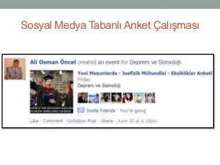 Sosyal Medya Tabanlı Anket Çalışması
 